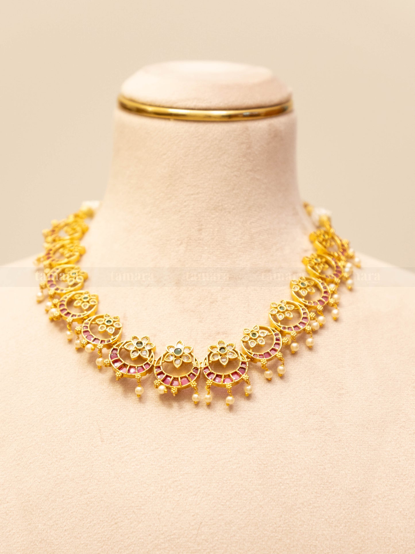 Floral Chand Necklace Set