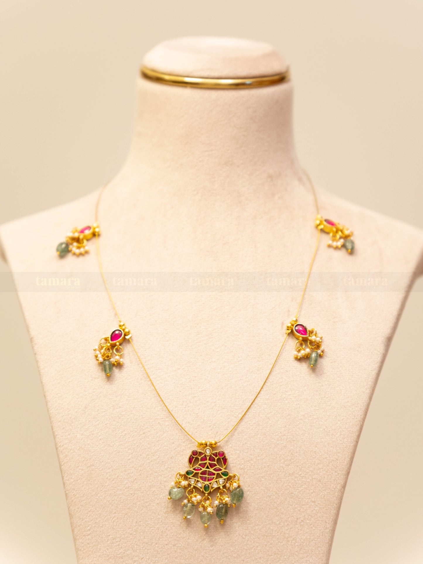 Jadau Peacock Invisible Chain