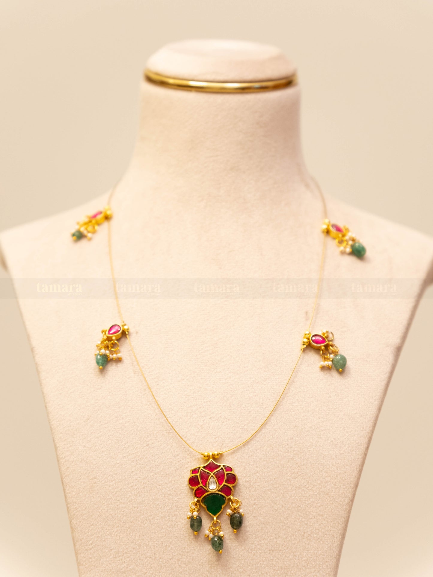 Jadau Floral Invisible Chain