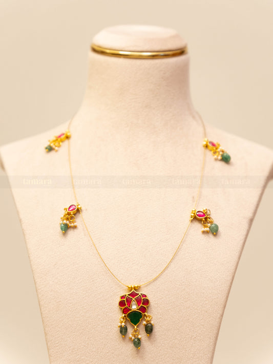 Jadau Floral Invisible Chain