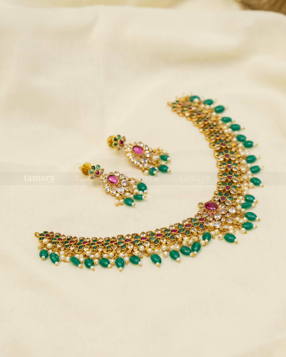 Garden of Royals Choker Set - Green