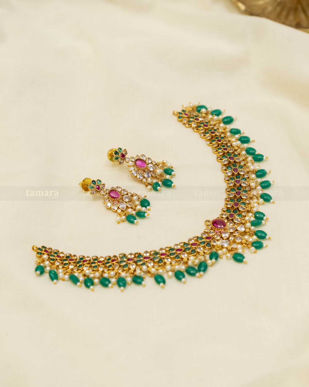 Garden of Royals Choker Set - Green