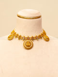 Antique Goddess Lakshmi Necklace Set - Small