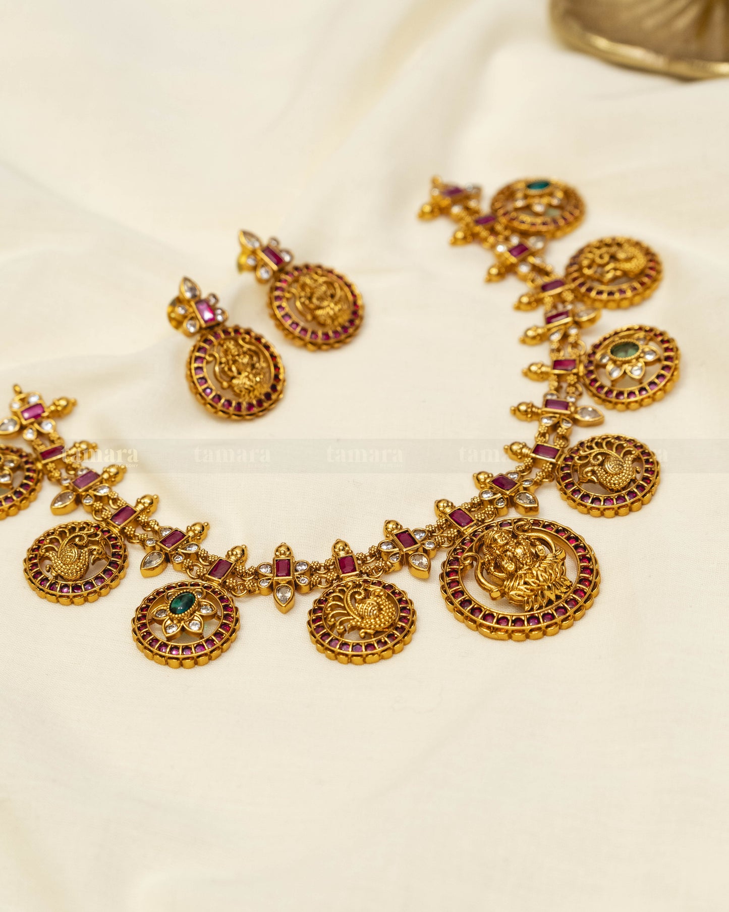 Antique Goddess Lakshmi Necklace Set
