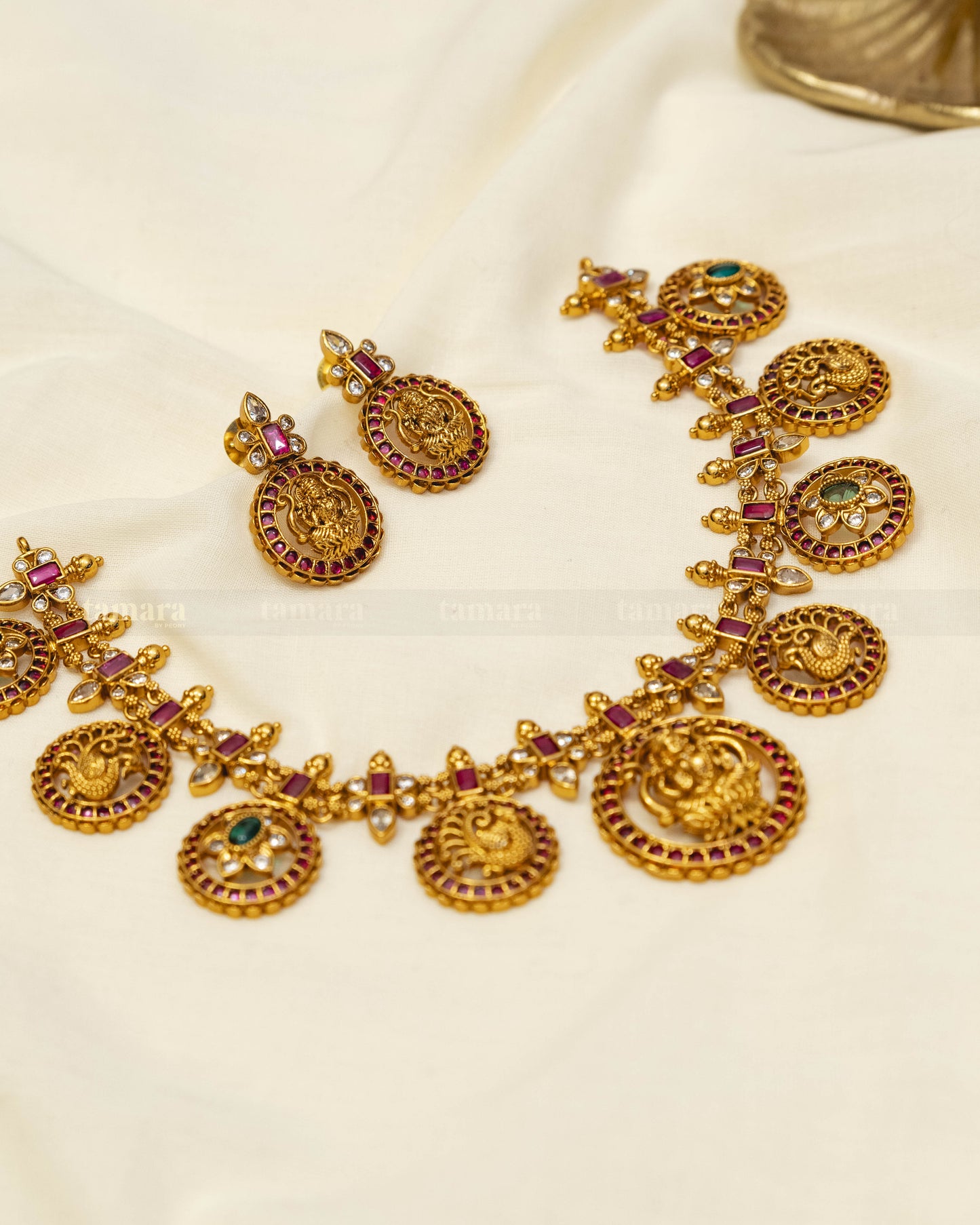 Antique Goddess Lakshmi Necklace Set