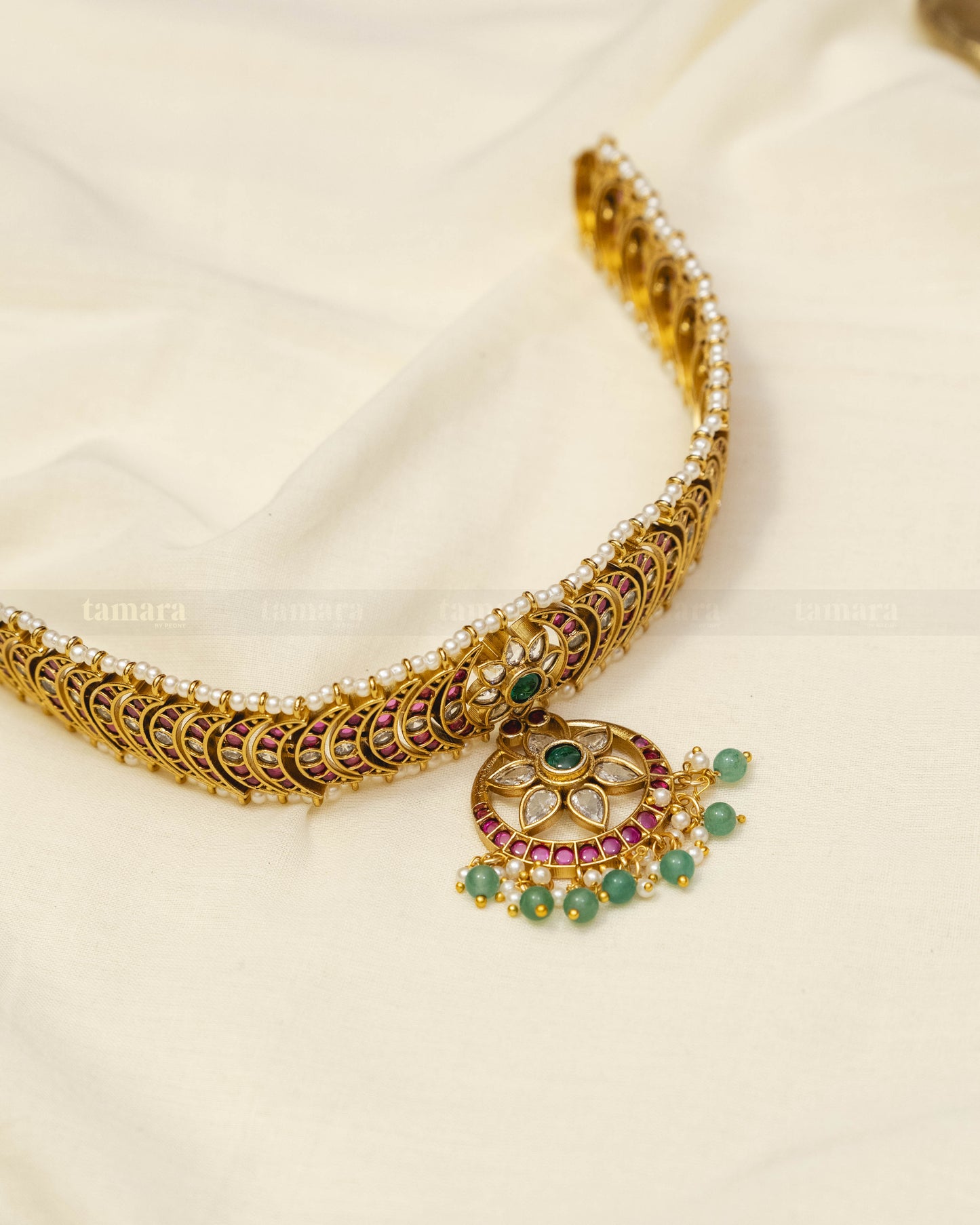 Kemp Chandbali Floral Choker Set