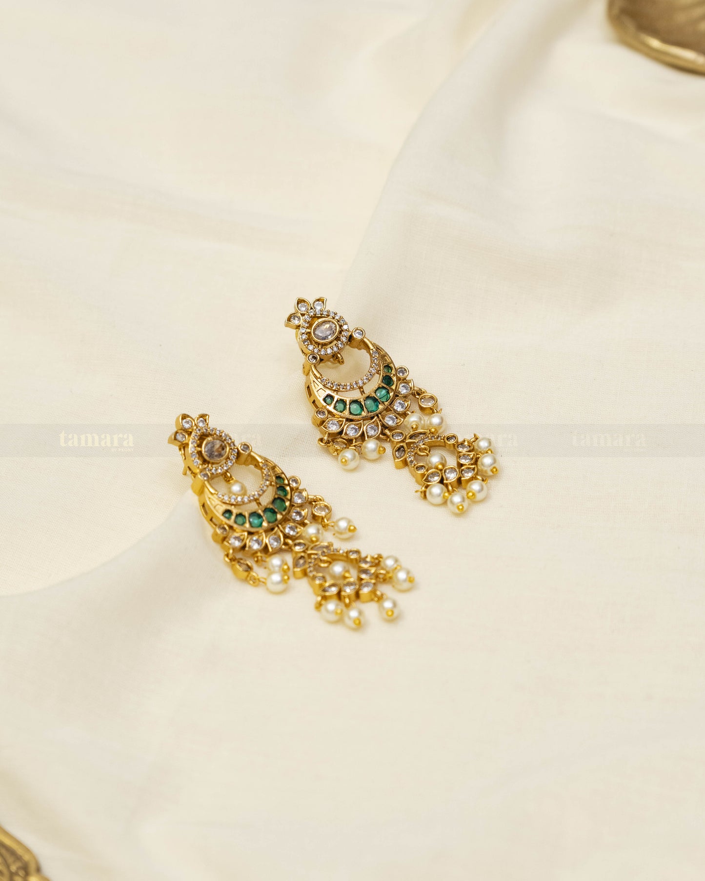 Emerald Pearl Chandbali