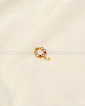 Studded Drop -  Ruby & White