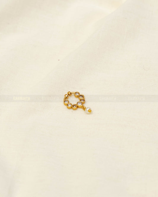 Studded Drop -  White