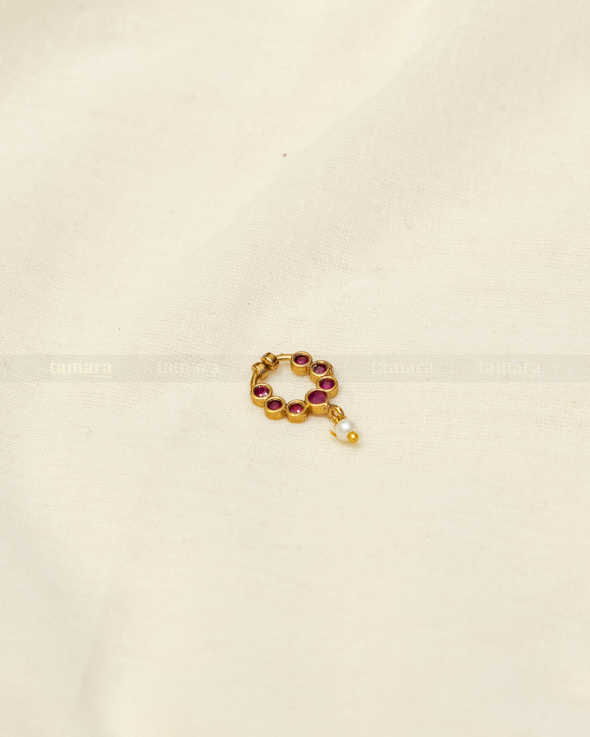 Studded Drop -  Ruby