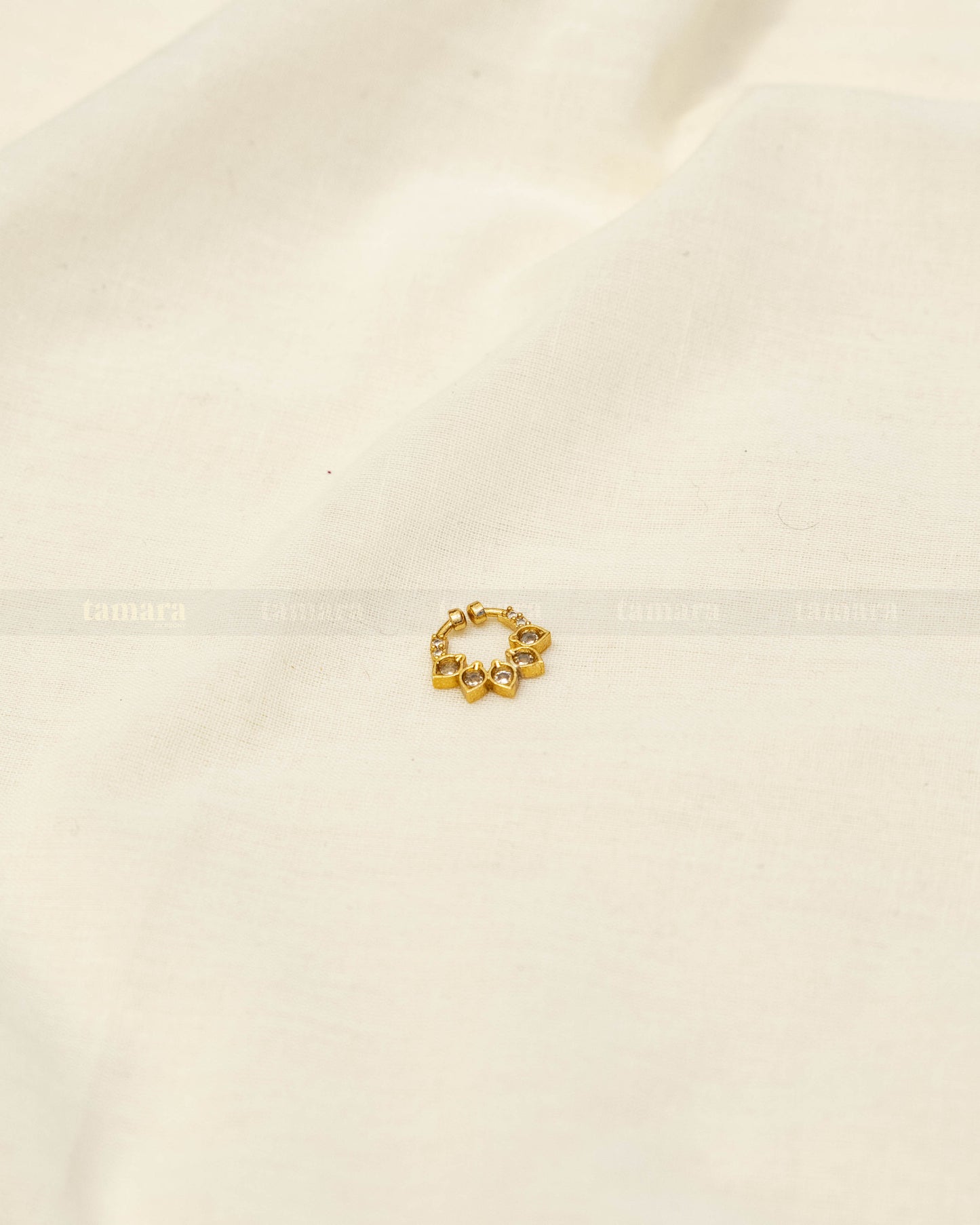 Studded Diya - White