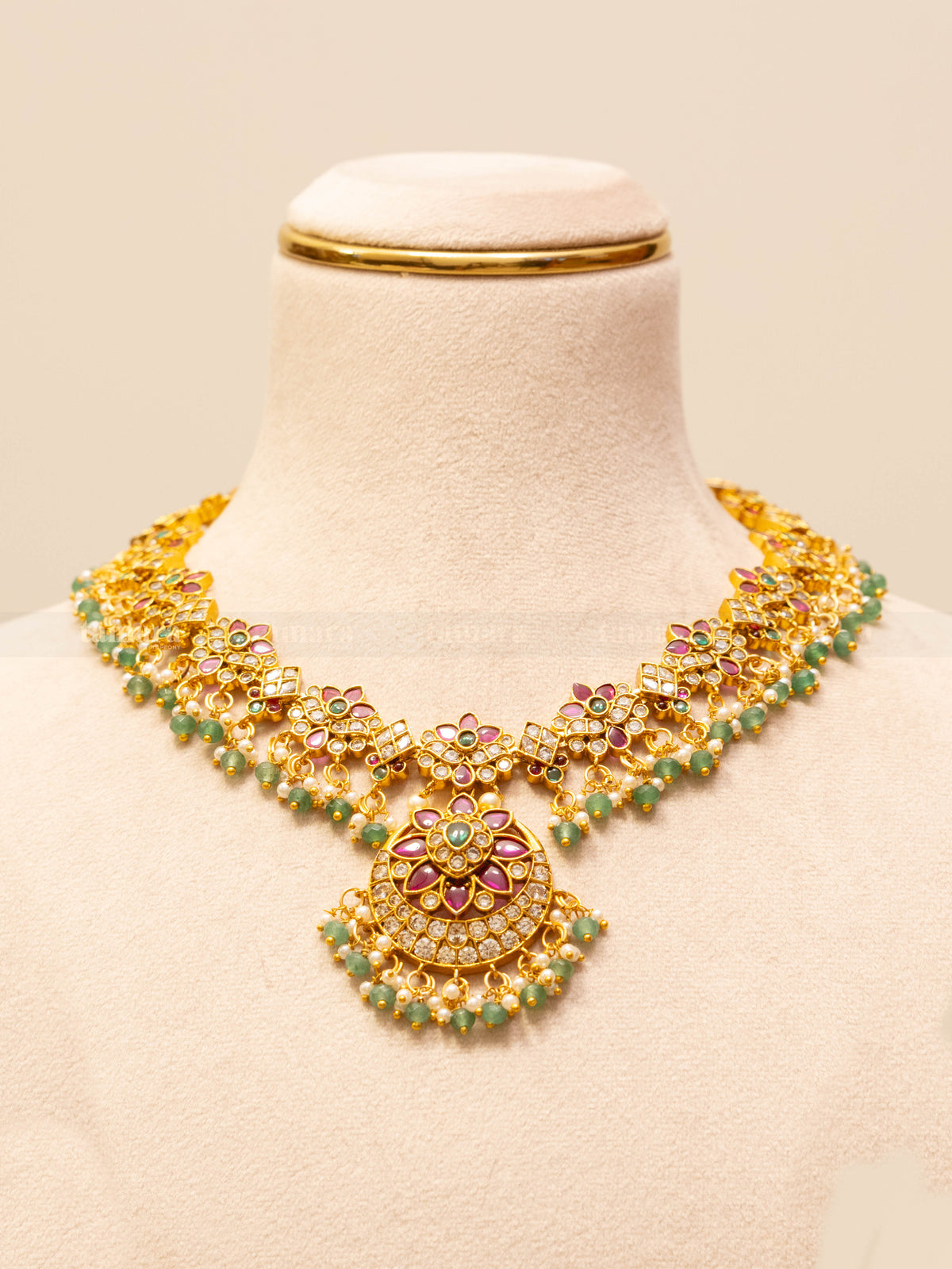 Padma Necklace Set - Mint