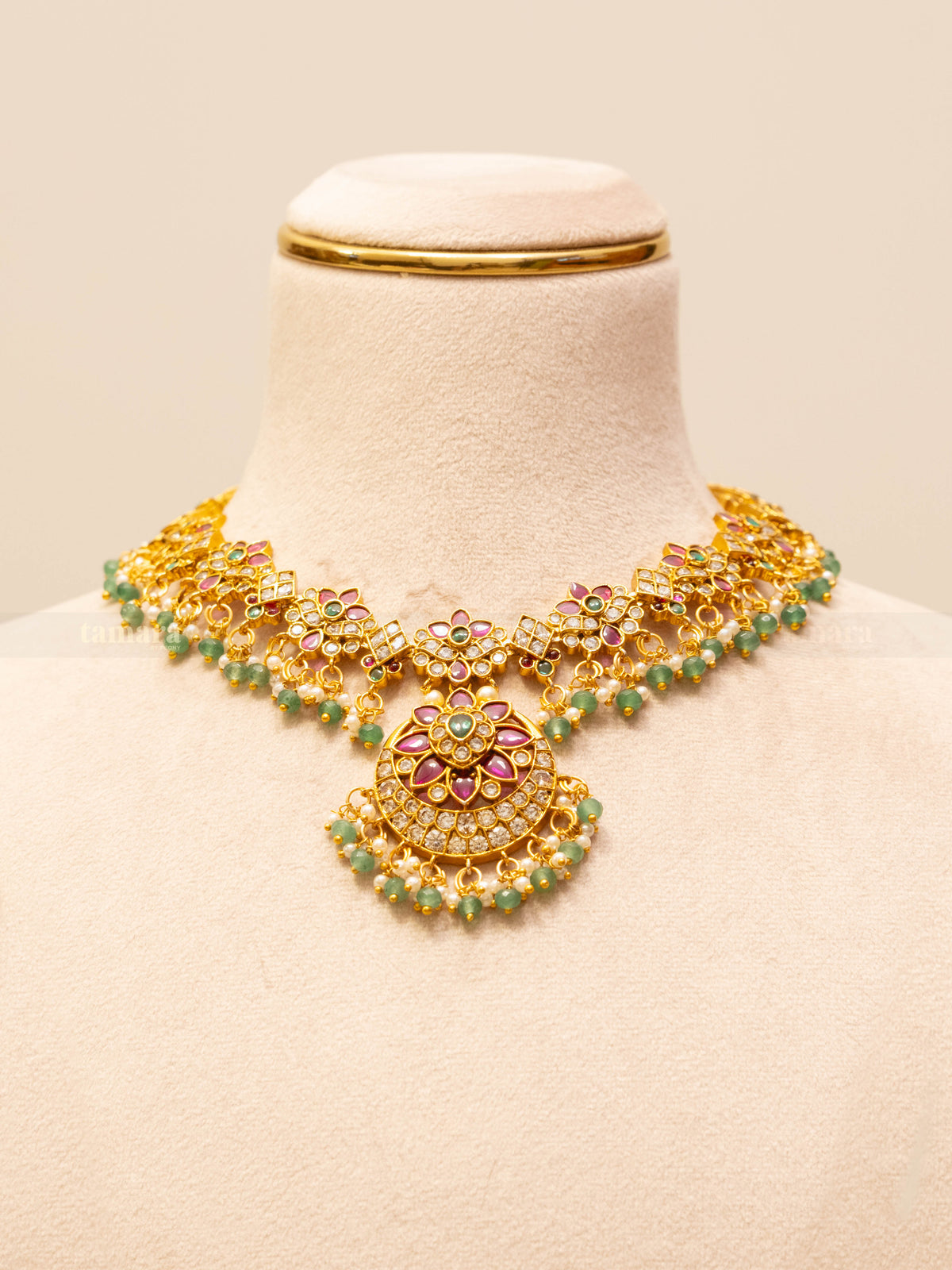 Padma Necklace Set - Mint