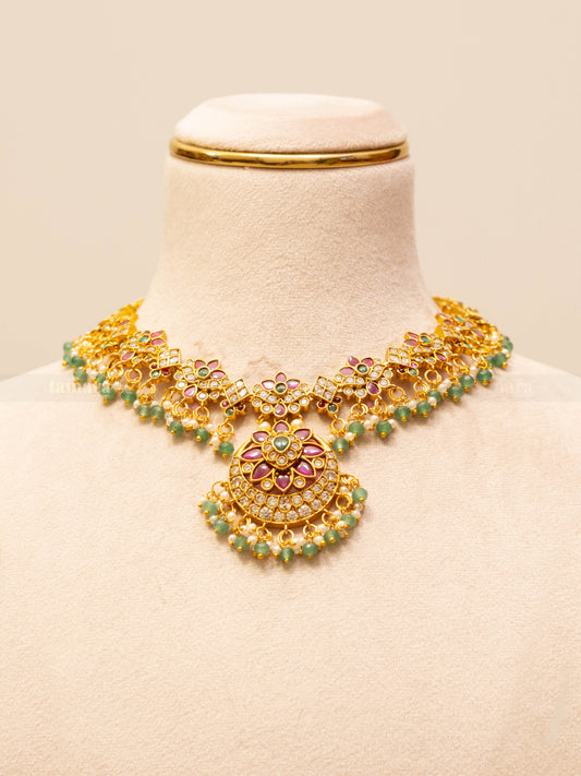 Padma Necklace Set - Mint