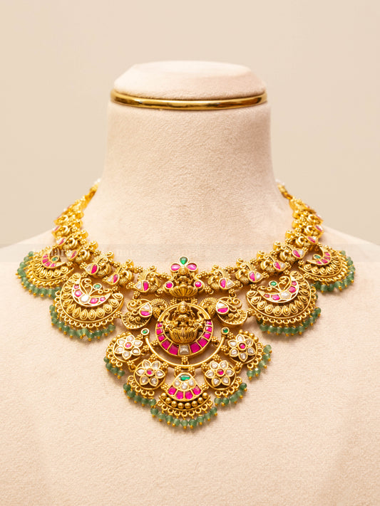 Jadau Lakshmi Necklace Set