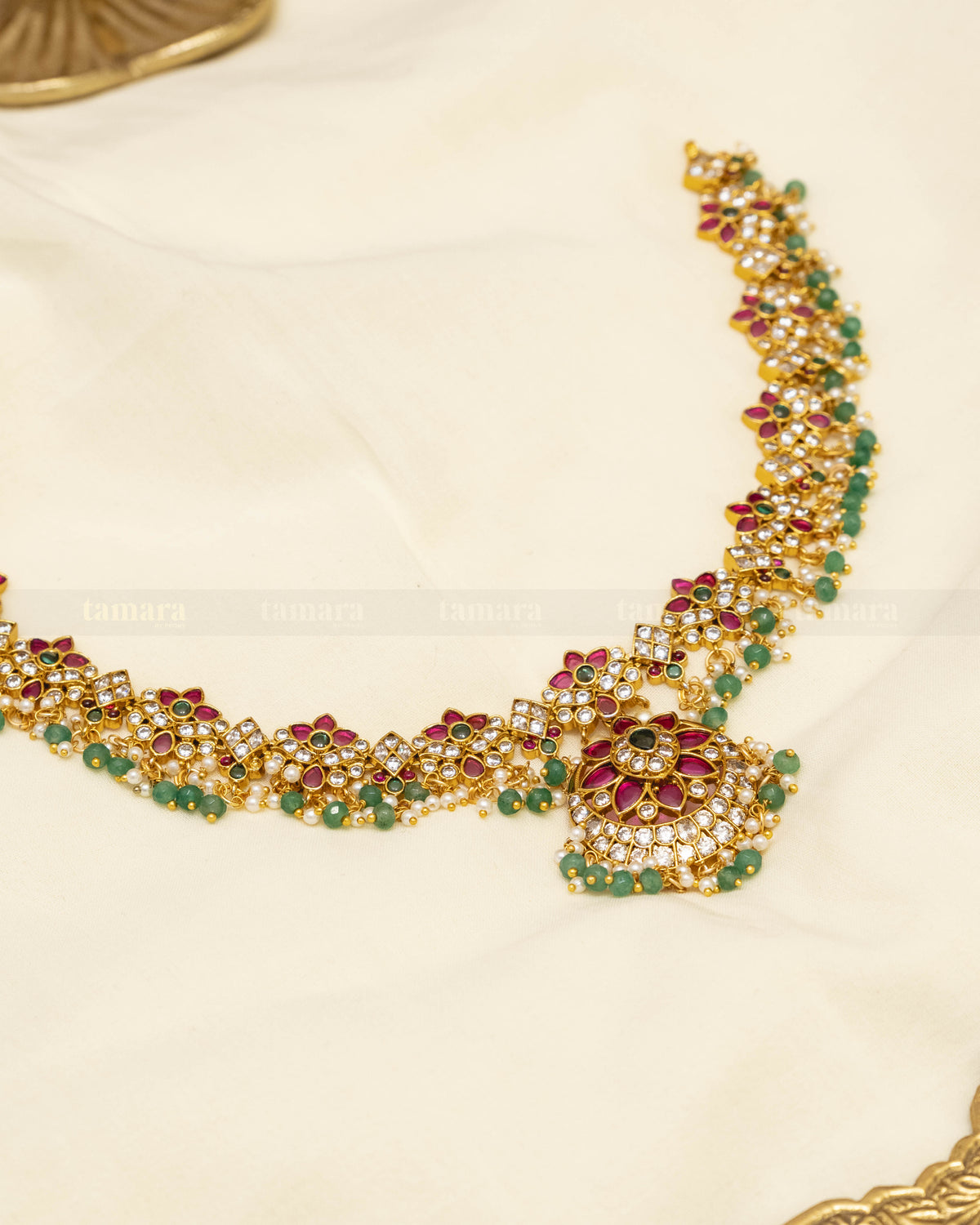 Padma Necklace Set - Mint