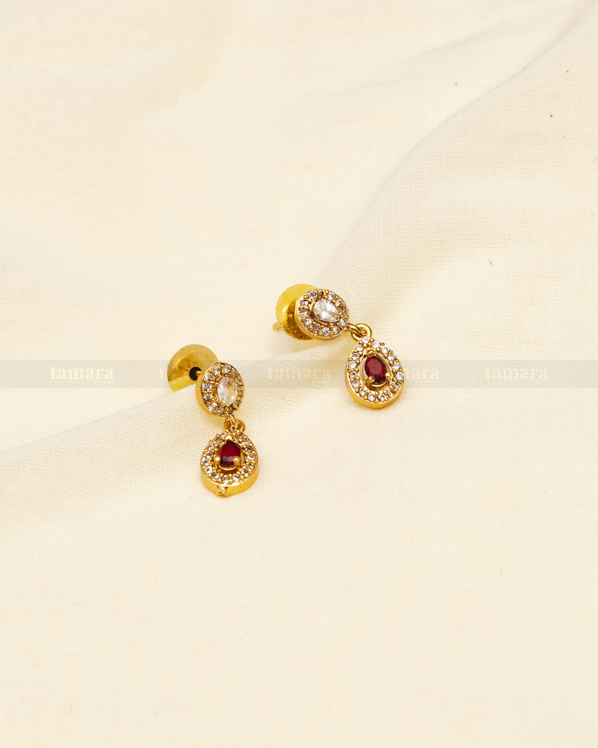 Drop Necklace Set - Red