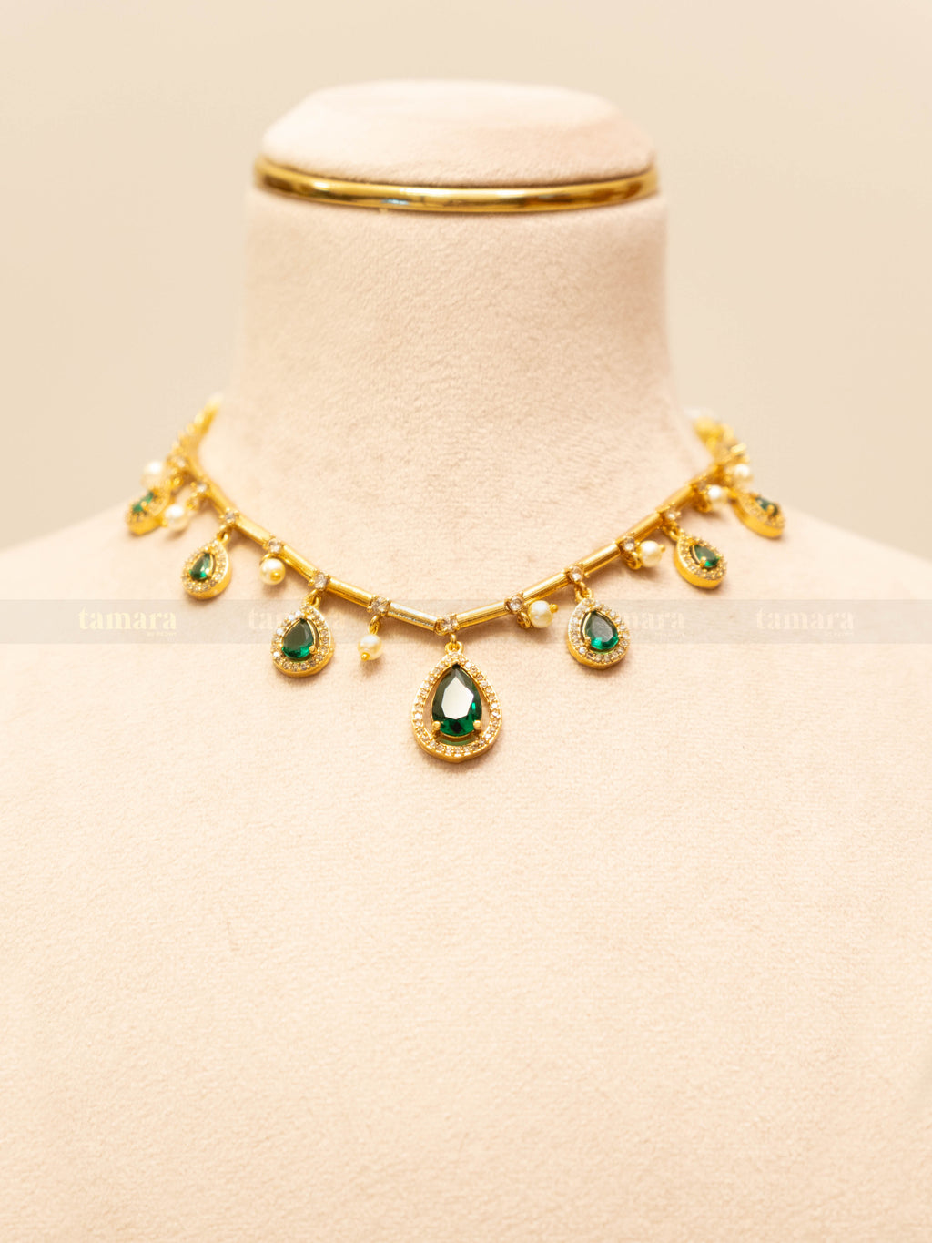 Drop Necklace Set - Emerald