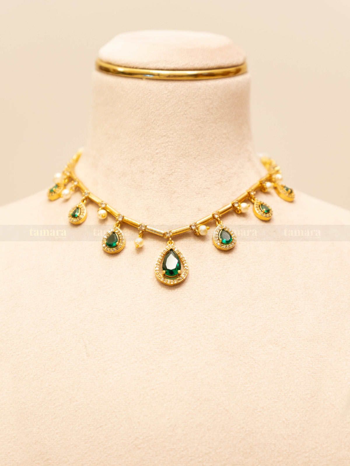 Drop Necklace Set - Emerald