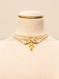 Pearldrop Chand Jadau Necklace Set  - White