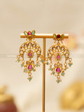 Crescent Kundan Chandbali - Mint