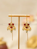 Starburst Jadau Earcuff - Pink & White
