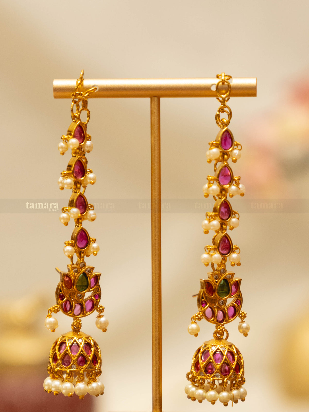 Padma chand jhumka with earrings