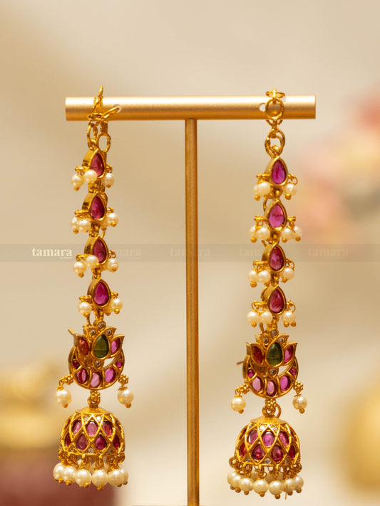 Padma chand jhumka with earrings