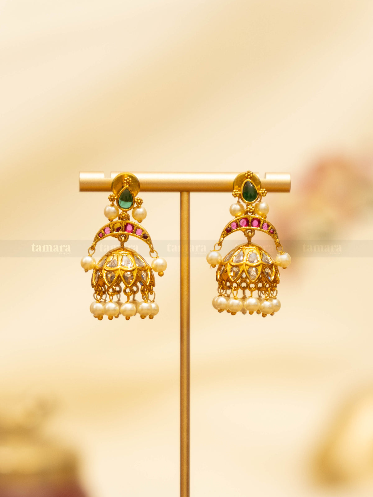 Chand Pearl Kemp Jhumka
