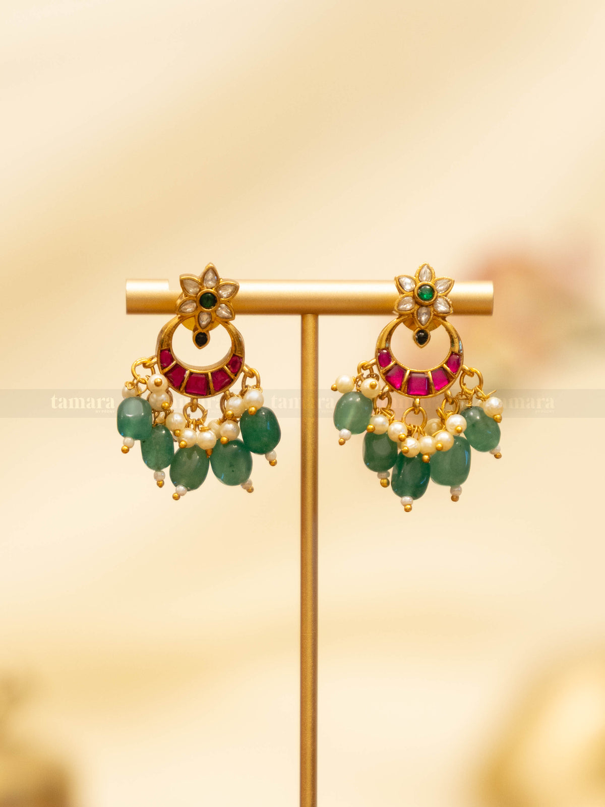 Jadau Floral Earrings