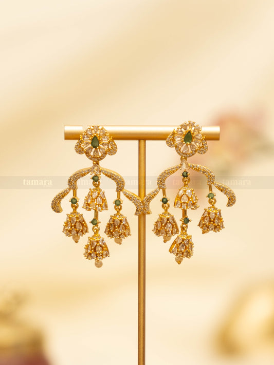 Chandlier Earrings - Emerald