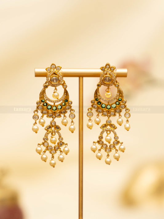 Emerald Pearl Chandbali