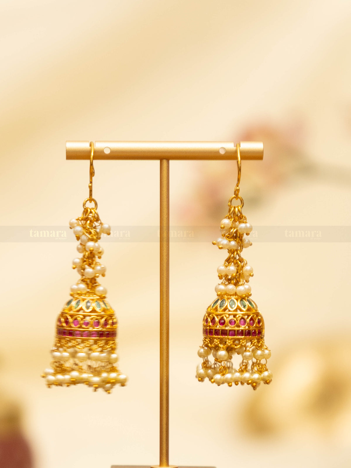 Pearl String Jhumka