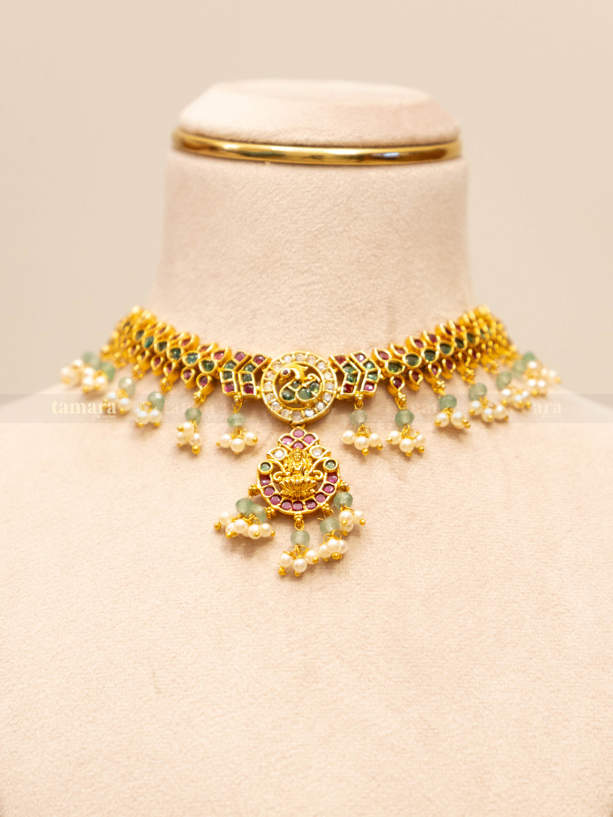Swan Kemp Necklace Set - Mint beads