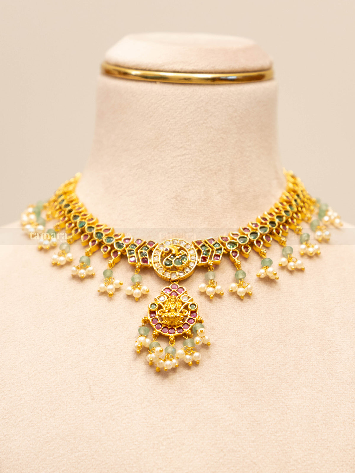 Swan Kemp Necklace Set - Mint beads