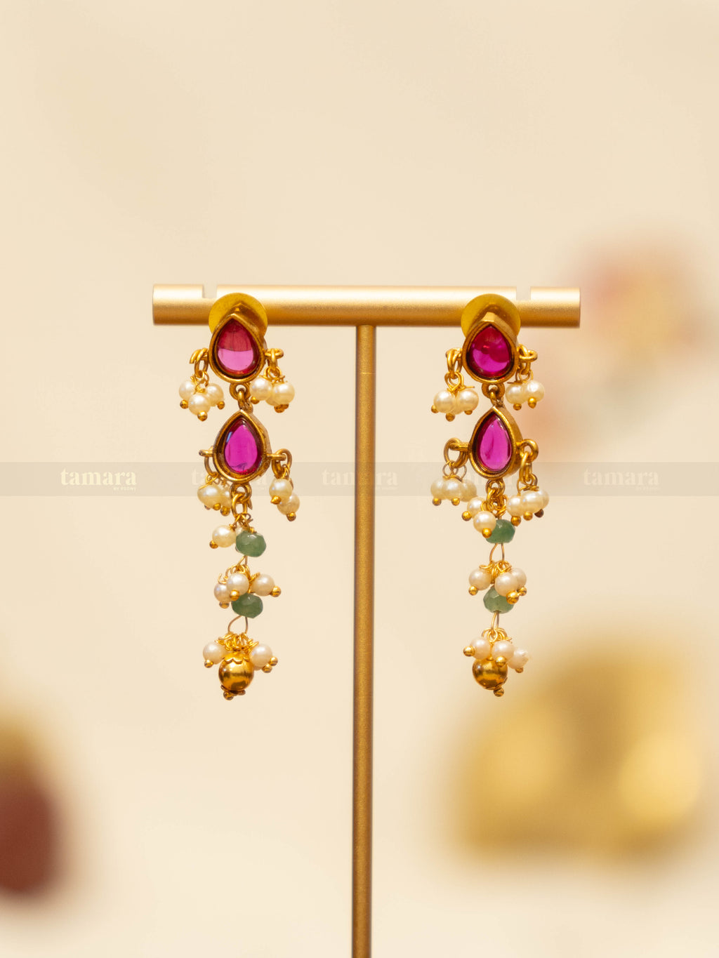 Ruby Pearldrop Necklace Set