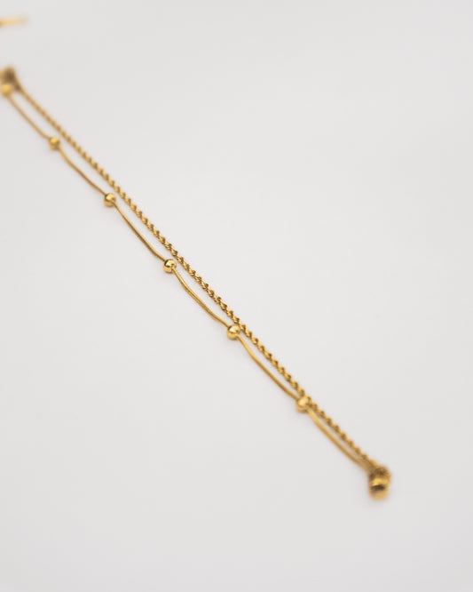 Twist and Bead Anklet