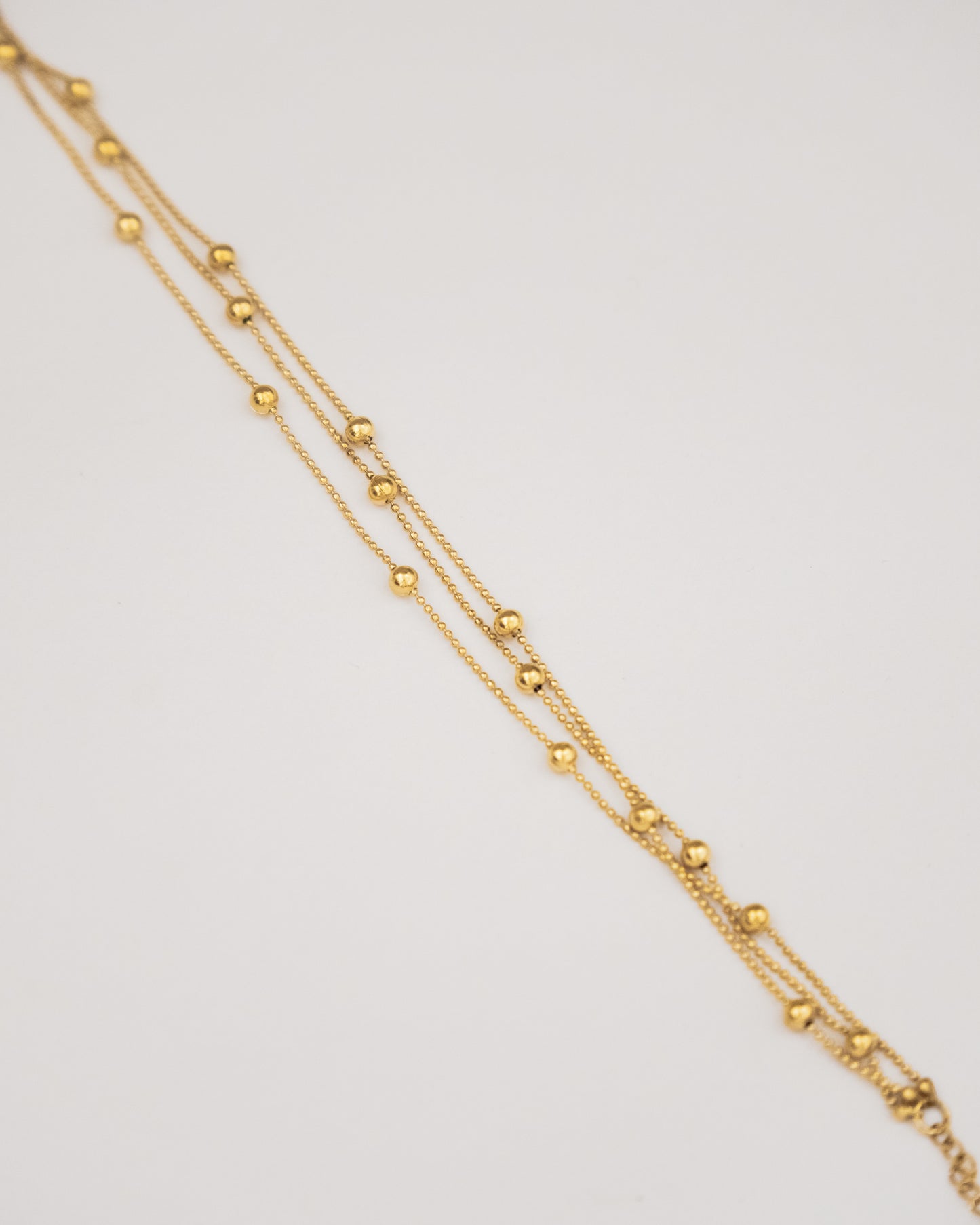 Three Layered Beaded Anklet