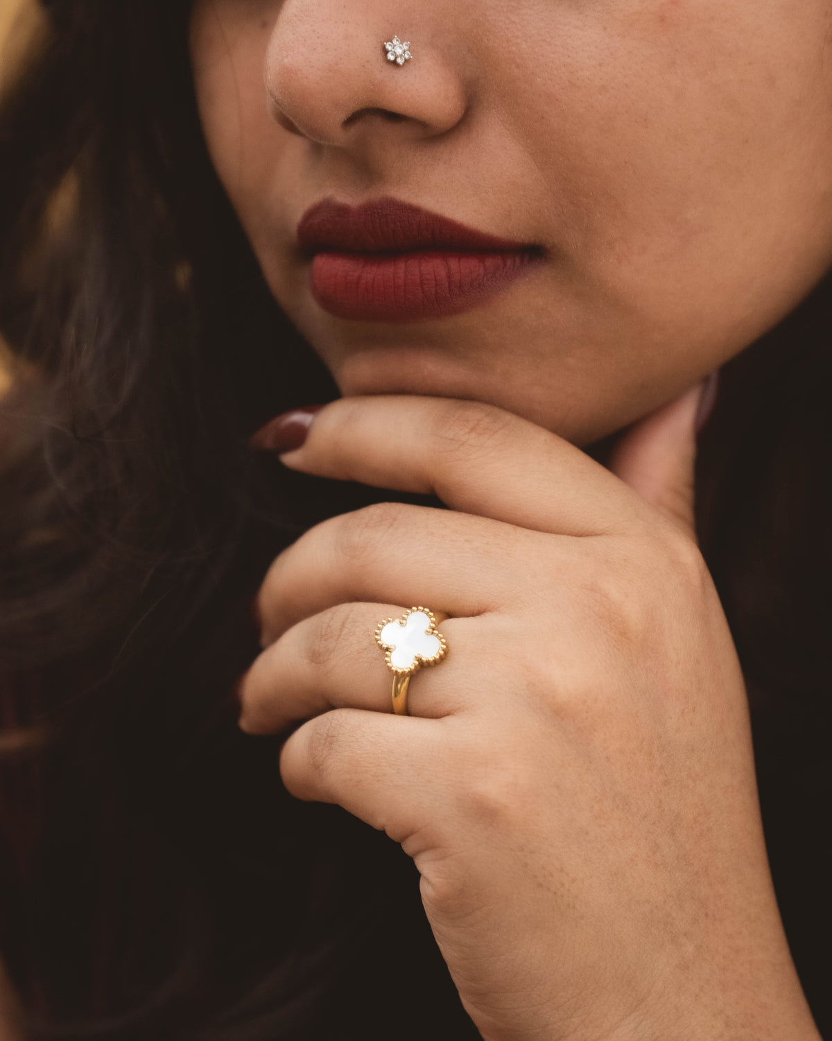 Lune Clover Ring