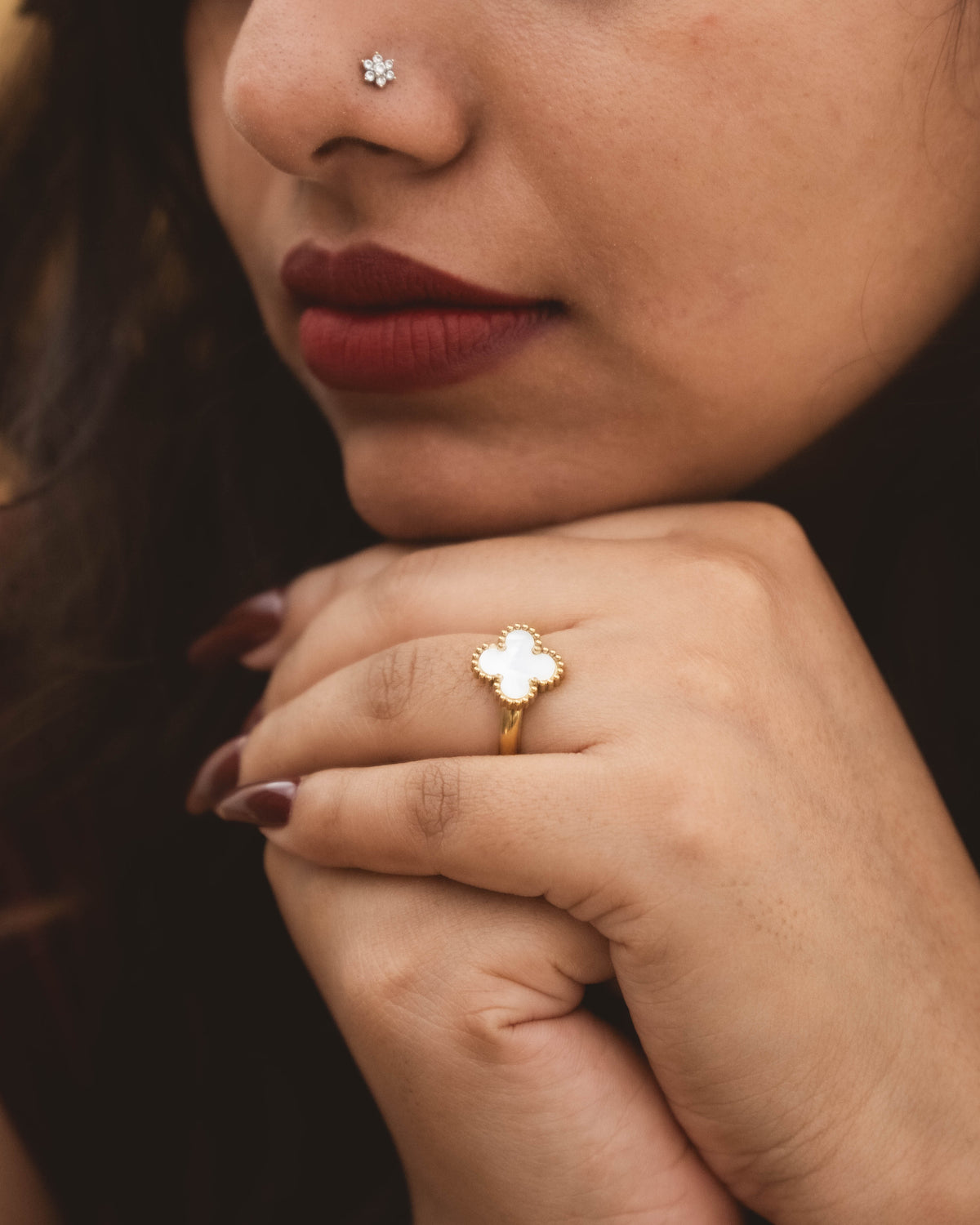 Lune Clover Ring